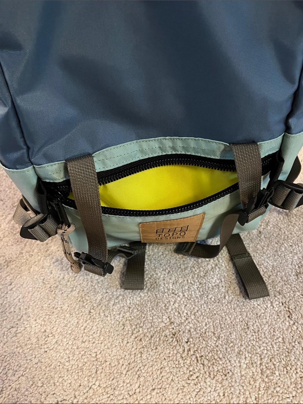Topo Designs Mini Rover Navy and Teal Backpack - Picture 7 of 8
